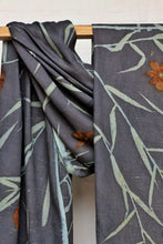 Load image into Gallery viewer, Blue Botanical Print Scarf | Indigenous Cotton | Handwoven &amp; Naturally Dyed - 0015A-SY-HT