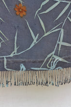 Load image into Gallery viewer, Blue Botanical Print Scarf | Indigenous Cotton | Handwoven &amp; Naturally Dyed - 0015A-SY-HT