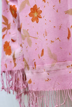 Load image into Gallery viewer, Light Pink Botanical Print Scarf | Indigenous Cotton | Handwoven &amp; Naturally Dyed - 0005A-SY-HT