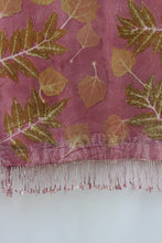 Load image into Gallery viewer, Purple Botanical Print Scarf | Indigenous Cotton | Handwoven &amp; Naturally Dyed - 0012G-SY-HT