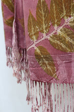 Load image into Gallery viewer, Purple Botanical Print Scarf | Indigenous Cotton | Handwoven &amp; Naturally Dyed - 0012G-SY-HT