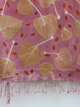 Load image into Gallery viewer, Purple Botanical Print Scarf | Indigenous Cotton | Handwoven &amp; Naturally Dyed - 0012C-SY-HT