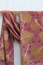 Load image into Gallery viewer, Purple Botanical Print Scarf | Indigenous Cotton | Handwoven &amp; Naturally Dyed - 0012C-SY-HT