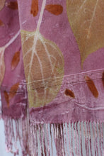 Load image into Gallery viewer, Purple Botanical Print Scarf | Indigenous Cotton | Handwoven &amp; Naturally Dyed - 0012C-SY-HT