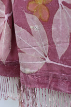 Load image into Gallery viewer, Purple Botanical Print Scarf | Indigenous Cotton | Handwoven &amp; Naturally Dyed - 0012E-SY-HT