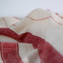 Load image into Gallery viewer, Nomadic Natural White &amp; Red Organic Kala Cotton Wrap Handwoven