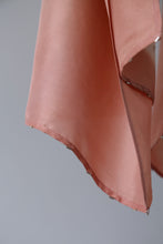 Load image into Gallery viewer, Manjistha Peach Botanical Print Habotai Silk Scarf Itajime Hand Dyed