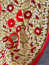 Load image into Gallery viewer, Yellow x Red Large Handmade Sheer Georgette Wrap / Throw - B481