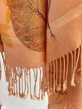Load image into Gallery viewer, Peach Botanical Print Scarf | Indigenous Cotton | Handwoven &amp; Naturally Dyed - 0018A-SY-HT