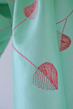 Load image into Gallery viewer, Sage x Pink Appliqué Bangalore Silk Scarf Itajime Hand Dyed