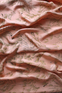 Healing Manjistha Pink Habotai Silk Scarf Eco Print Hand Dyed