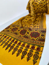Load image into Gallery viewer, Wood Block Print Mashru Silk Pashmina Scarf - Style 4 | Pashmina Shawl | Pashmina Scarves | Handmade Scarves | Scarf Gift for Her