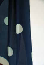 Load image into Gallery viewer, Deep Indigo Bangalore Silk Scarf Bandhani Hand Dyed