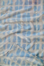 Load image into Gallery viewer, Sky Blue Bangalore Silk Scarf Itajime Hand Dyed