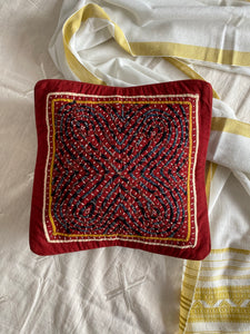 Rabari Appliqué Technique Cushion Cover | Kala Cotton | by Sarjaniben Bhacha