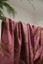Load image into Gallery viewer, Purple Botanical Print Scarf | Indigenous Cotton | Handwoven &amp; Naturally Dyed - 0012D-SY-HT
