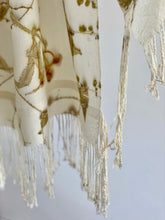 Load image into Gallery viewer, White Botanical Print Scarf | Indigenous Cotton | Handwoven &amp; Naturally Dyed - 0020A-SY-HT