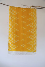 Load image into Gallery viewer, Yellow &amp; Ecru Habotai Silk Scarf Shibori Hand Dyed