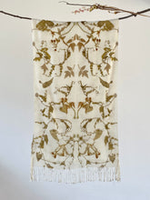 Load image into Gallery viewer, White Botanical Print Scarf | Indigenous Cotton | Handwoven &amp; Naturally Dyed - 0020A-SY-HT
