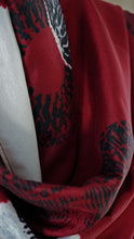 Load image into Gallery viewer, Rust Red Multi Circle Bangalore Silk Scarf Shibori Hand Dyed