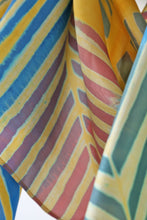 Load image into Gallery viewer, Multi Tone Habotai Silk Scarf Itajime Hand Dyed