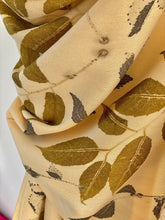 Load image into Gallery viewer, Beige Botanical Print Scarf | Indigenous Cotton | Handwoven &amp; Naturally Dyed - 0003A-SY-HT
