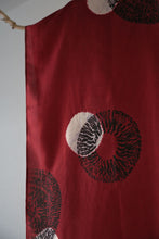 Load image into Gallery viewer, Rust Red Multi Circle Bangalore Silk Scarf Shibori Hand Dyed