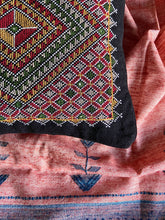 Load image into Gallery viewer, Jat Hand Embroidered Cotton Cushion Cover in Black | by Raziyabai Hasam