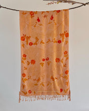 Load image into Gallery viewer, Peach Botanical Print Scarf | Indigenous Cotton | Handwoven &amp; Naturally Dyed - 0017A-SY-HT