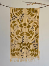 Load image into Gallery viewer, Beige Botanical Print Scarf | Indigenous Cotton | Handwoven &amp; Naturally Dyed - 0003A-SY-HT