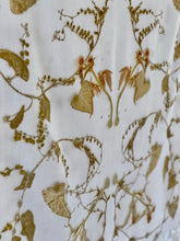 Load image into Gallery viewer, White Botanical Print Scarf | Indigenous Cotton | Handwoven &amp; Naturally Dyed - 0020A-SY-HT