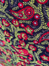 Load image into Gallery viewer, Black x Red Large Handmade Sheer Georgette Wrap / Throw - C025