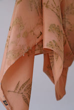 Load image into Gallery viewer, Healing Manjistha Pink Habotai Silk Scarf Eco Print Hand Dyed