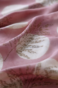Healing Manjistha Botanical Print Habotai Silk Scarf Itajime Hand Dyed