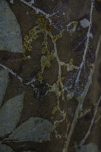 Load image into Gallery viewer, Forest Blue Botanical Print Scarf | Indigenous Cotton | Handwoven &amp; Naturally Dyed - 0013B-SY-HT