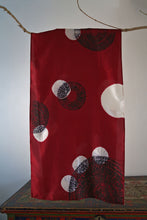 Load image into Gallery viewer, Rust Red Multi Circle Bangalore Silk Scarf Shibori Hand Dyed