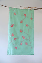 Load image into Gallery viewer, Sage x Pink Appliqué Bangalore Silk Scarf Itajime Hand Dyed