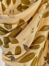 Load image into Gallery viewer, Beige Botanical Print Scarf | Indigenous Cotton | Handwoven &amp; Naturally Dyed - 0003A-SY-HT