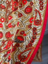 Load image into Gallery viewer, Yellow x Red Large Handmade Sheer Georgette Wrap / Throw - B474