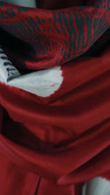 Load image into Gallery viewer, Rust Red Multi Circle Bangalore Silk Scarf Shibori Hand Dyed