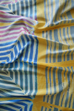 Load image into Gallery viewer, Multi Tone Habotai Silk Scarf Itajime Hand Dyed