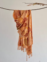 Load image into Gallery viewer, Peach Botanical Print Scarf | Indigenous Cotton | Handwoven &amp; Naturally Dyed - 0018A-SY-HT