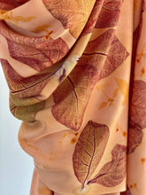 Load image into Gallery viewer, Peach Botanical Print Scarf | Indigenous Cotton | Handwoven &amp; Naturally Dyed - 0018A-SY-HT