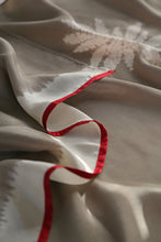 Load image into Gallery viewer, Warm Truffle Habotai Silk Scarf Shibori Hand Dyed