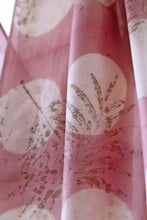 Load image into Gallery viewer, Healing Manjistha Botanical Print Habotai Silk Scarf Itajime Hand Dyed