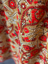 Load image into Gallery viewer, Yellow x Red Large Handmade Sheer Georgette Wrap / Throw - B474