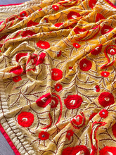 Load image into Gallery viewer, Dual Tone x Yellow Large Handmade Sheer Georgette Wrap / Throw - B097