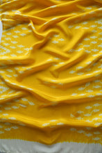 Load image into Gallery viewer, Yellow &amp; Ecru Habotai Silk Scarf Shibori Hand Dyed