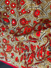 Load image into Gallery viewer, Yellow x Red Large Handmade Sheer Georgette Wrap / Throw - B474