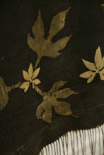 Load image into Gallery viewer, Black Botanical Print Scarf | Indigenous Cotton | Handwoven &amp; Naturally Dyed - 0011C-SY-HT